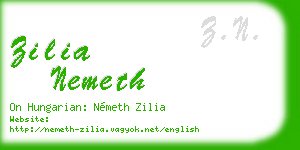 zilia nemeth business card