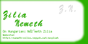 zilia nemeth business card